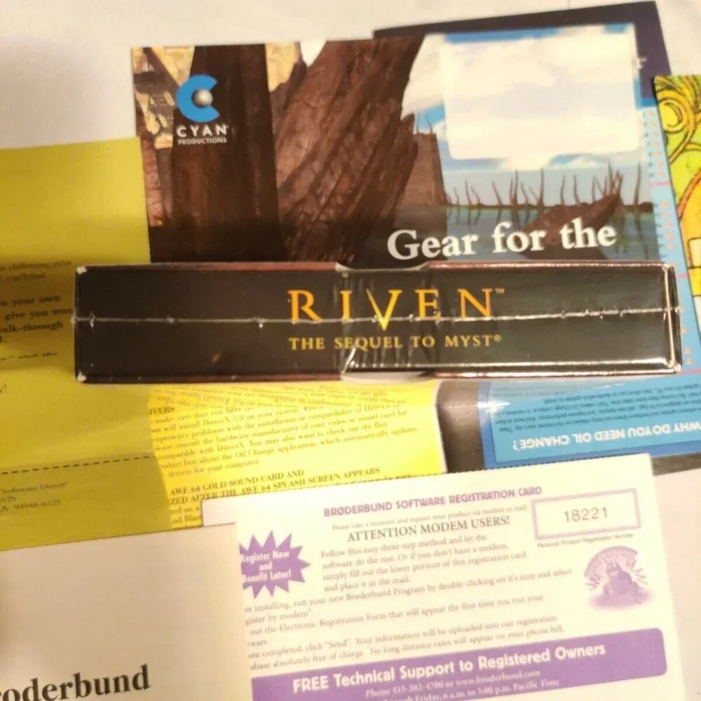 Riven: The Sequel to Myst (Windows/Mac, 1997) read description. Open box.